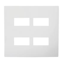 Placa 4X4 4 Módulo Com Suporte Branco I9 97070 Ilumi Placa 4X4 4 Módulo Com Suporte Branco I9 97070 Ilumi