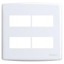 Placa 4x4 4 Módulo Distanciado Branco Siena 6466 Alumbra