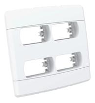 Placa 4x4 4 modulo distanciados branco