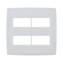 Placa 4x4 4 Módulo Distanciados PialPlus Branco