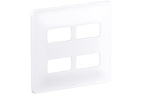 Placa 4x4 4 Módulos Com Suporte Branca 680175 Pial Zeffia Placa 4x4 4 Módulos Com Suporte Branca 680175 Pial Zeffia
