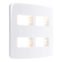 Placa 4x4 4 Modulos com Suporte Branco B3 Margirius Placa 4x4 4 Modulos com Suporte Branco B3 Margirius