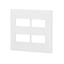 Placa 4x4 4 Módulos Distanciados Branca 618514BC Pial Plus+