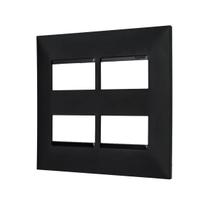 Placa 4x4 4 Módulos Preta 618514PT Legrand Pial Plus+