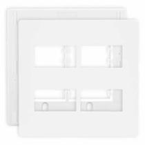 Placa 4x4 4 Posto Separado Infiniti Branco c/ Suporte Placa 4x4 4 Posto Separado Infiniti Branco c/ Suporte