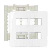 Placa 4x4 4 postos c/ suporte sleek - margirius
