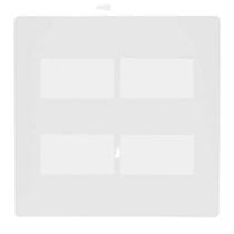 Placa 4X4 4 Postos Horizontal Branco Infiniti - Kit Com 10Un
