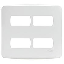 Placa 4X4 4 Postos Separados Branca Miluz S3B77440 Schneider Placa 4X4 4 Postos Separados Branca Miluz S3B77440 Schneider