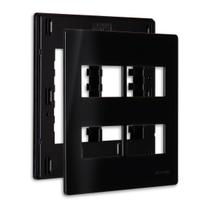 Placa 4x4 4 Postos Separados com Suporte Ebony Preto Infiniti MarGirius Placa 4x4 4 Postos Separados com Suporte Ebony Preto Infiniti MarGirius