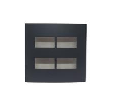 Placa 4x4 4 Postos Separados Horizontal Preto Ebony Clean Margirius