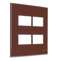 Placa 4x4 4 Postos Separados Marrom Sleek Margirius Placa 4x4 4 Postos Separados Marrom Sleek Margirius