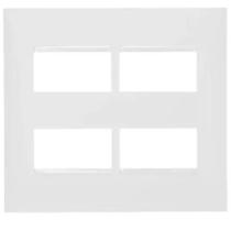 Placa 4x4 4 Postos Separados Pial Plus+ Legrand Branco 618514BC