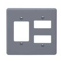 Placa 4x4 5 Módulos Cinza Separados Silentoque 8532