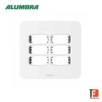 Placa 4X4 6 Modulos C/ Suporte Branco Gracia Maxx Alumbra-85674 Placa 4X4 6 Modulos C/ Suporte Branco Gracia Maxx Alumbra-85674