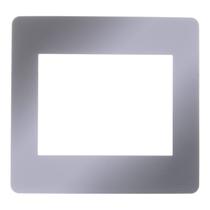 Placa 4x4 6 Módulos Chrome Dark Orion Schneider Placa 4x4 6 Módulos Chrome Dark Orion Schneider