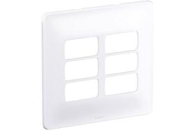 Placa 4X4 6 Módulos Com Suporte Branca 680177 Pial Zeffia