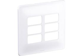 Placa 4x4 6 Módulos Com Suporte Branca 680177 Pial Zeffia Placa 4x4 6 Módulos Com Suporte Branca 680177 Pial Zeffia