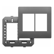 Placa 4x4 6 Módulos Habitat Black Ref. 40