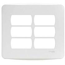 Placa 4x4 6 Postos Branca Miluz - S3B77460 - SCHNEIDER