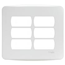 Placa 4X4 6 Postos Branca Miluz S3B77460 Schneider