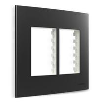 Placa 4x4 6 Postos c/ Suporte Grafite Sleek Colors Margirius