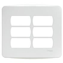 Placa 4x4 6 Postos Com Suporte Miluz Branca S3b27560