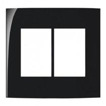 Placa 4X4 6 Postos Horizontal Ebony Sem Suporte - Kit Com 10