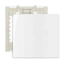 Placa 4x4 cega c/ suporte branca sleek 16022 - margirius