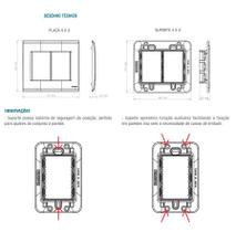 Placa 4x4 cega liz branca tramontina 57106021 Placa 4x4 cega liz branca tramontina 57106021