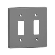 Placa 4x4 Cinza 2 Teclas Separadas Pial 8511