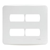 Placa 4x4 com Suporte 4 Módulos Branca Miluz Schneider