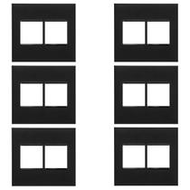 Placa 4x4 Cor Preto 2+2 Postos Pial Plus+ 618512pt Placa 4x4 Cor Preto 2+2 Postos Pial Plus+ 618512pt