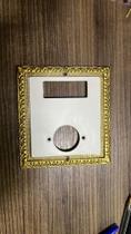 Placa 4x4 marinjet branco/dourado disjuntor + tomada
