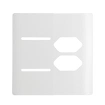 Placa 4x4 P/ 2 Interruptores + 2 Tomadas Branca Novara Placa 4x4 P/ 2 Interruptores + 2 Tomadas Branca Novara