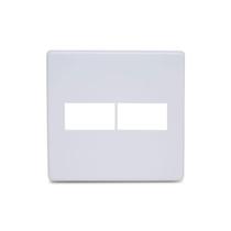 Placa 4x4 P/ 2 Módulos Branca Linha Stella Cor Branco Steck Placa 4x4 P/ 2 Módulos Branca Linha Stella Cor Branco Steck