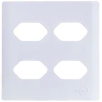 Placa 4x4 P/ 4 Tomadas Branca Novara Placa 4x4 P/ 4 Tomadas Branca Novara