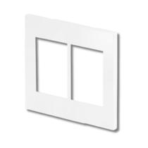 Placa 4x4 P/ 6 Modulos Branca Com Suporte Recta Satin B. Lux Placa 4x4 P/ 6 Modulos Branca Com Suporte Recta Satin B. Lux