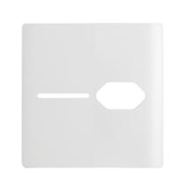 Placa 4x4 para 1 Interruptor e 1 Tomada + Suporte Branco da Linha Novara - 1100/90 - DICOMPEL Placa 4x4 para 1 Interruptor e 1 Tomada + Suporte Branco da Linha Novara - 1100/90 - DICOMPEL