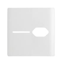 Placa 4x4 para 1 Interruptor e 1 Tomada + Suporte Branco da Linha Novara - 1100/90 - DICOMPEL