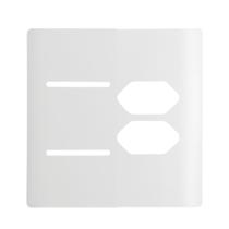 Placa 4x4 para 2 Interruptores e 2 Tomadas + Suporte Branco da Linha Novara - 1100/91 - DICOMPEL Placa 4x4 para 2 Interruptores e 2 Tomadas + Suporte Branco da Linha Novara - 1100/91 - DICOMPEL