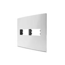 Placa 4x4 para 2 módulos com suporte branca Inovapro Alumbra