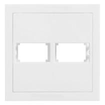 Placa 4x4 para 2 Módulos com Suporte Cinza Fosco - EKC-30000/41 - DICOMPEL