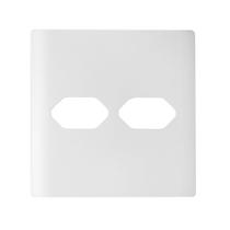 Placa 4x4 para 2 Tomadas Universais 2P+T + Suporte Branco da Linha Novara - 1100/58 - DICOMPEL