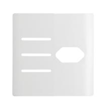 Placa 4x4 para 3 Interruptores e 1 Tomada + Suporte Branco da Linha Novara - 1100/108 - DICOMPEL