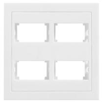 Placa 4x4 Para 4 Módulos com Suporte Cinza Fosco Ekc30000-42 Dicompel Placa 4x4 4 Módulos com S