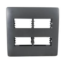 Placa 4x4 Para 4 Modulos Com Suporte Linha Habitat Onix - Fame