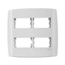 Placa 4x4 Para 4 Módulos Espelho C/ Suporte Slim Ilumi