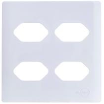 Placa 4x4 para 4 Tomadas Universais 2P+T Branco da Linha Novara - 1100-59 - DICOMPEL