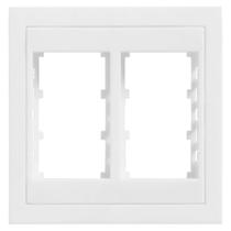 Placa 4x4 para 6 Módulos com Suporte Cinza Fosco - EKC-30000/40 - DICOMPEL