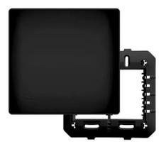 Placa 4X4 Preta Cega Com Suporte Habitat Black - Fame